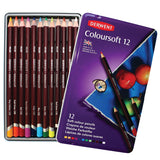 Derwent Coloursoft Coloured Pencil Tin of 12 by Derwent at Cult Pens
