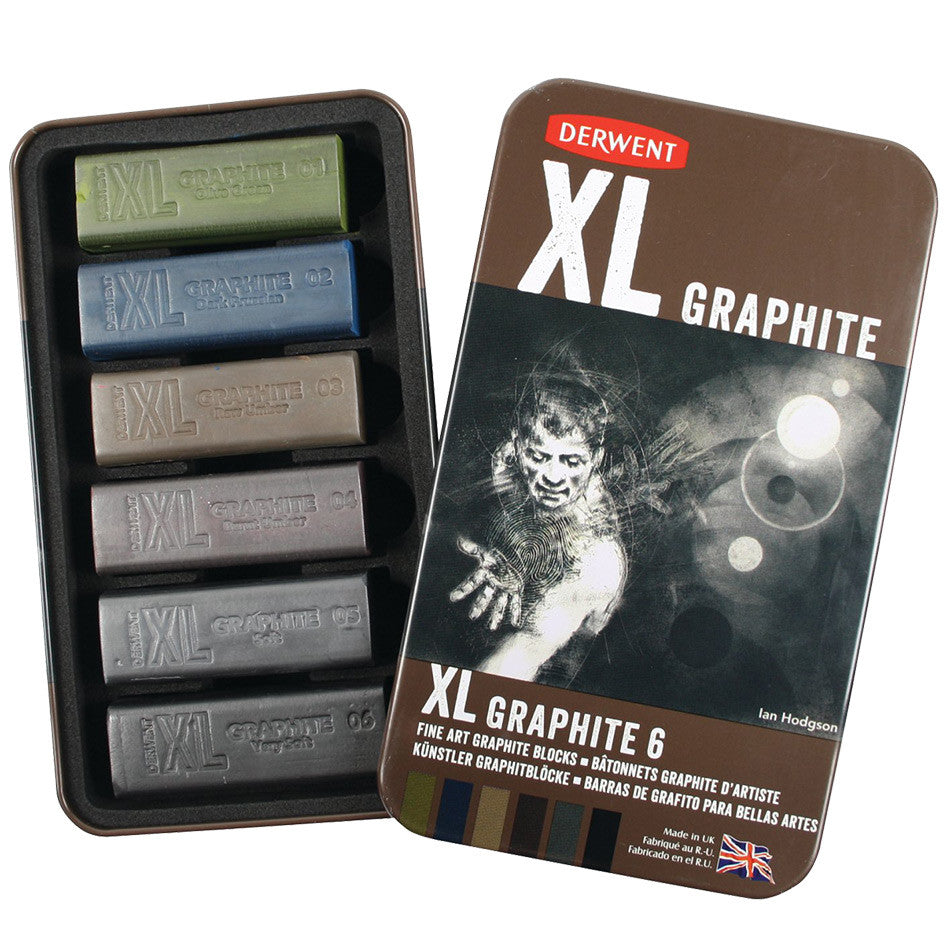 Derwent XL Graphite Tin of 6 by Derwent at Cult Pens