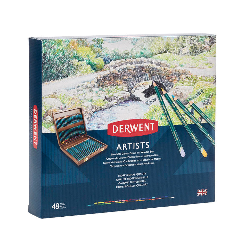 Derwent Artists Pencil Wooden Box of 48 by Derwent at Cult Pens