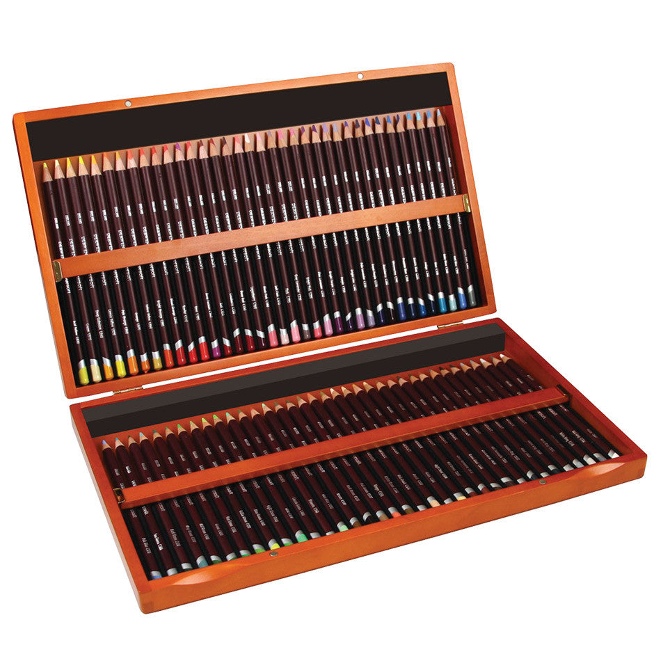 Derwent Coloursoft Coloured Pencils Wooden Box of 72 by Derwent at Cult Pens