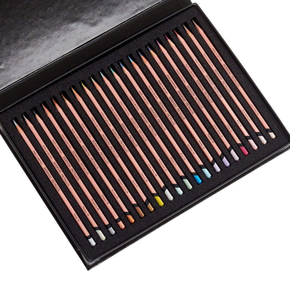 Derwent Metallic Pencils Box of 20 Limited Edition by Derwent at Cult Pens