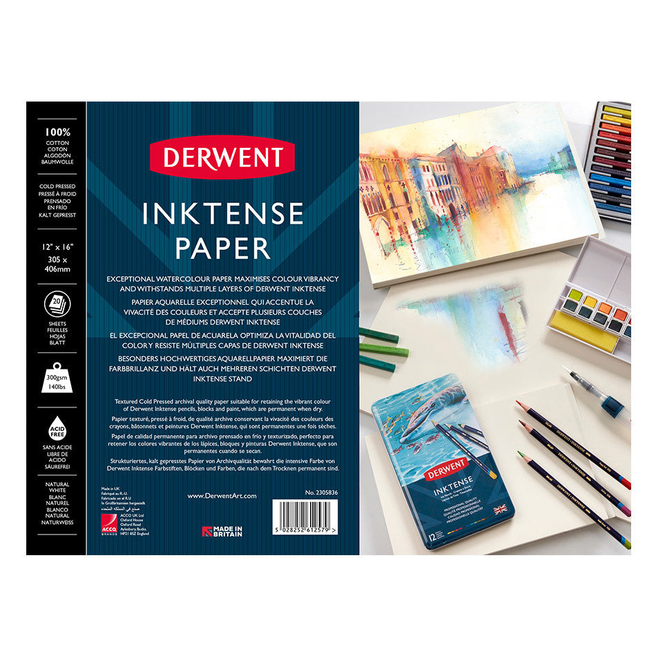 thumbnail image 2 of Derwent A2 Watercolour Paper Pad, 12 Sheets, Acid-Free Paper, Ideal For... 2 of 14