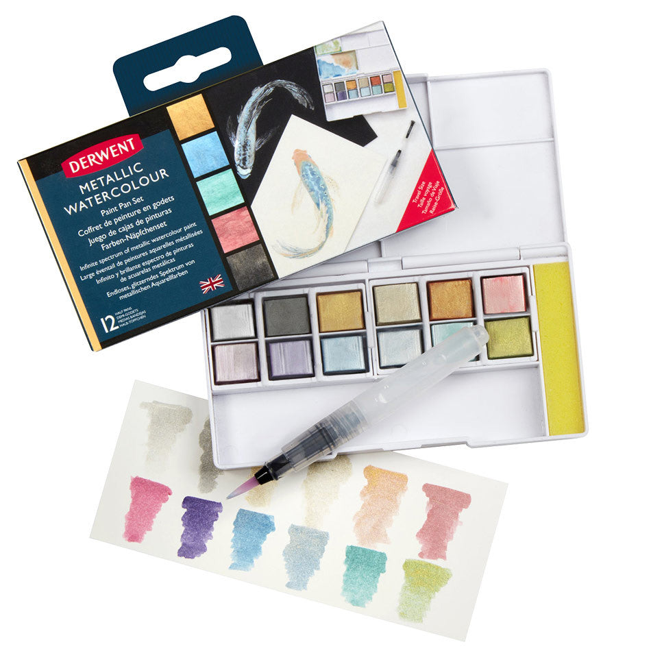 Derwent Metallic Paint Pan Travel Set by Derwent at Cult Pens