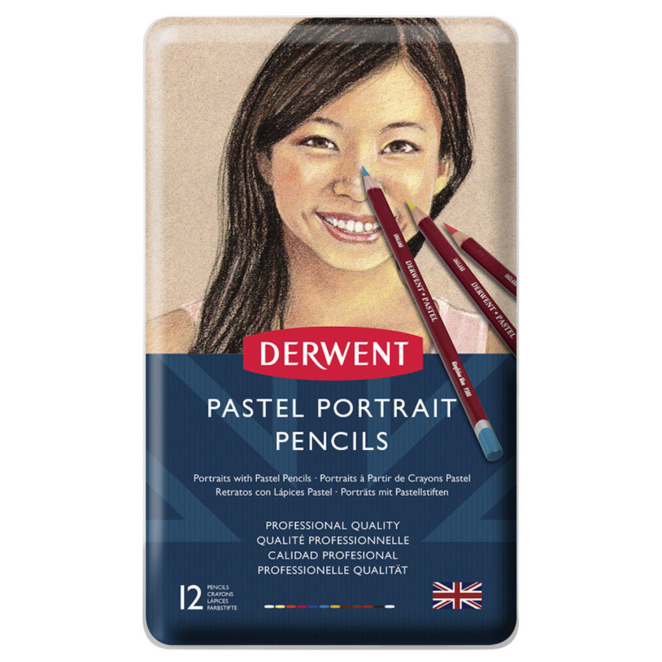 Derwent Pastel Pencil Tin of 12 Skintones by Derwent at Cult Pens