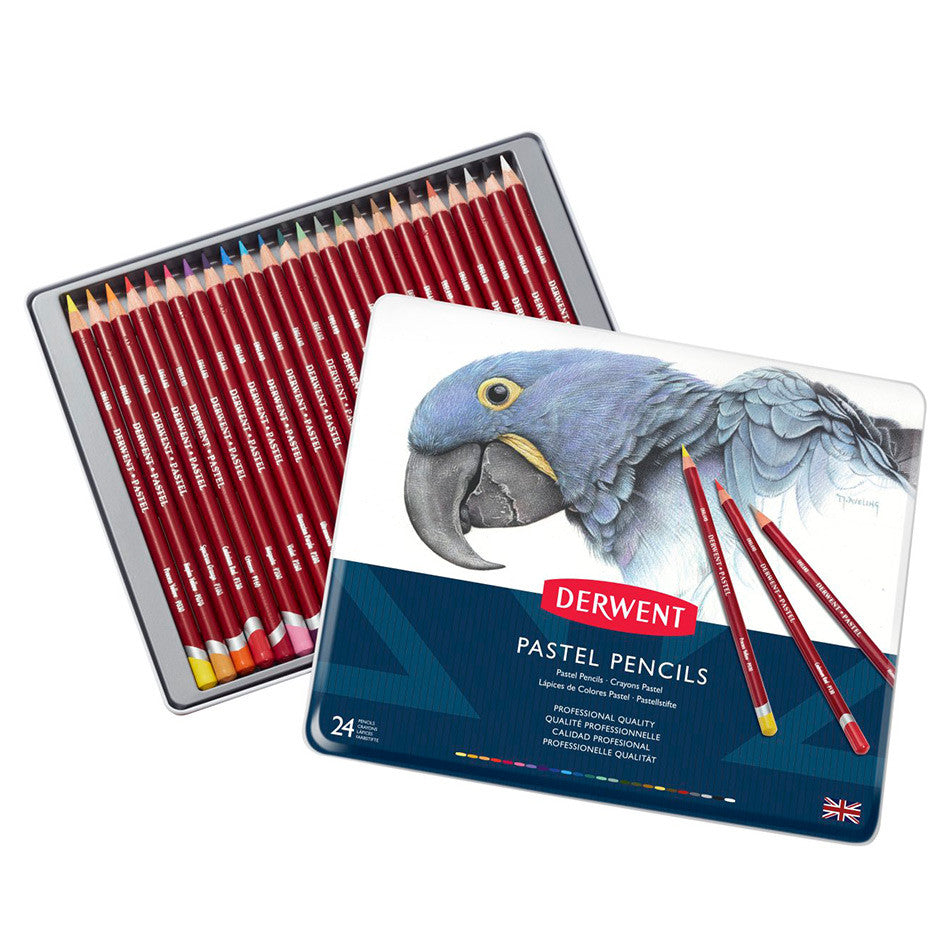 Derwent Pastel Pencil Tin of 24 by Derwent at Cult Pens