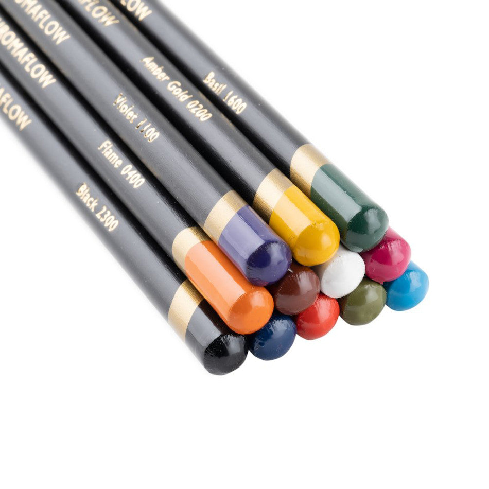 Derwent National Trust Chromaflow Coloured Pencils Tin of 12 by Derwent at Cult Pens