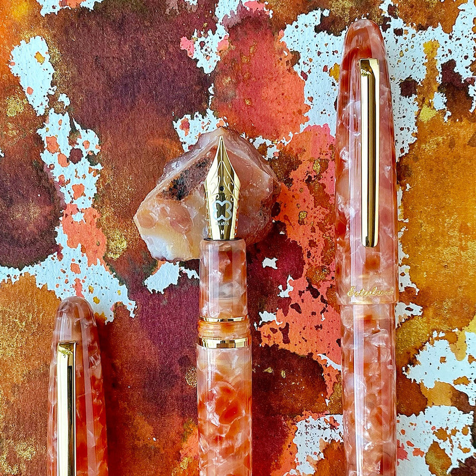 Esterbrook Estie Oversize Fountain Pen Petrified Forest with Gold Trim by Esterbrook at Cult Pens