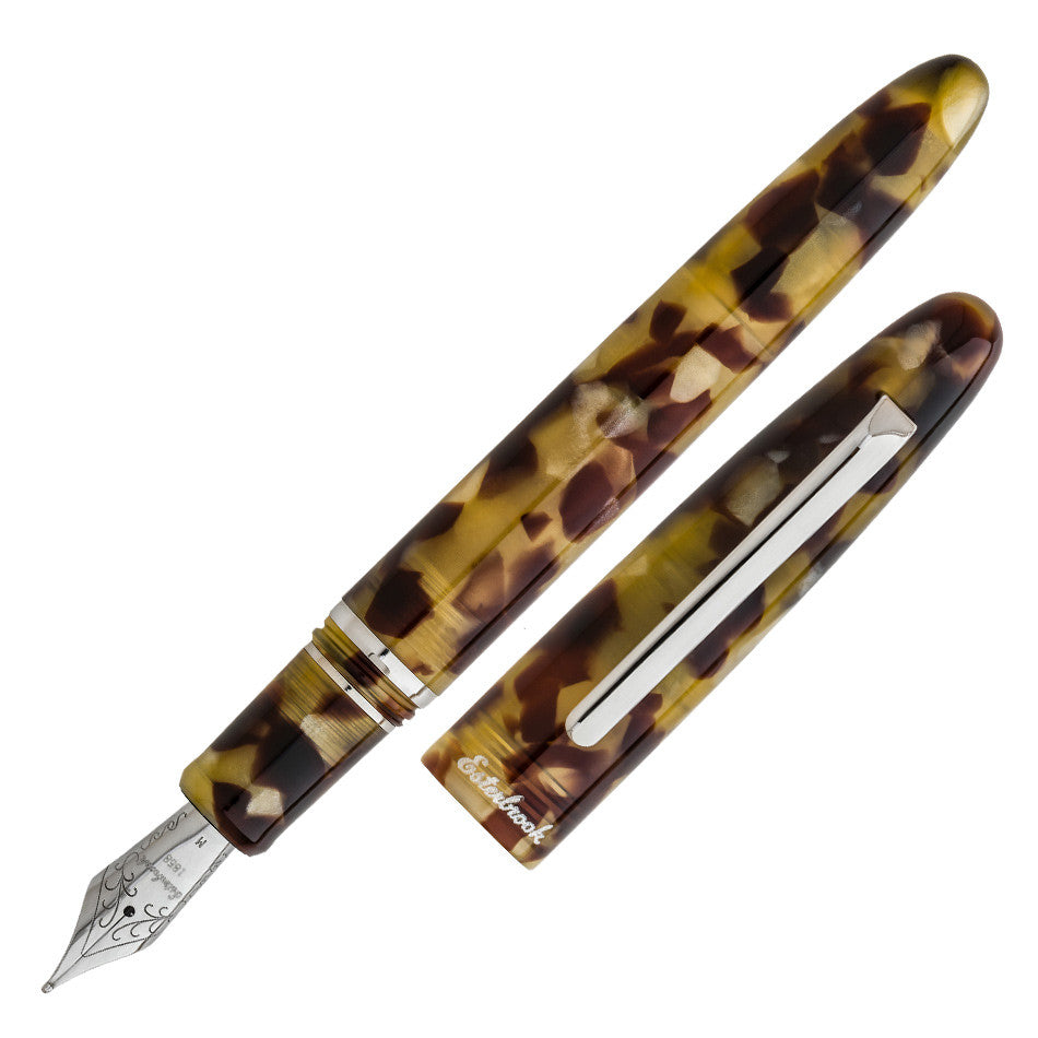 Esterbrook Estie Fountain Pen Tortoise With Chrome Trim Custom Scribe Nib by Esterbrook at Cult Pens