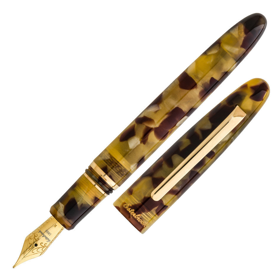 Esterbrook Estie Fountain Pen Tortoise With Gold Trim Needlepoint Nib by Esterbrook at Cult Pens