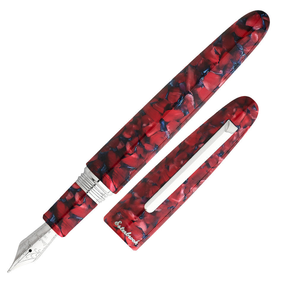 Esterbrook Estie Oversize Fountain Pen Scarlet With Palladium Trim Custom Scribe Nib by Esterbrook at Cult Pens
