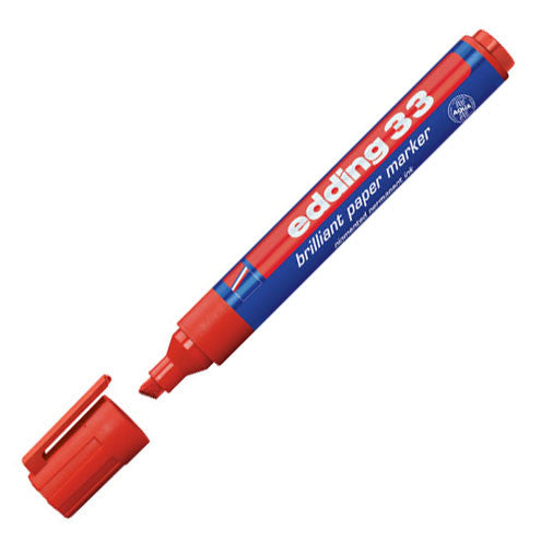 edding 33 Brilliant Paper Marker Pen Chisel by edding at Cult Pens