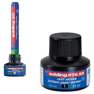 edding PTK25 Pigment Marker Pen Ink Refill Station 25ml by edding at Cult Pens