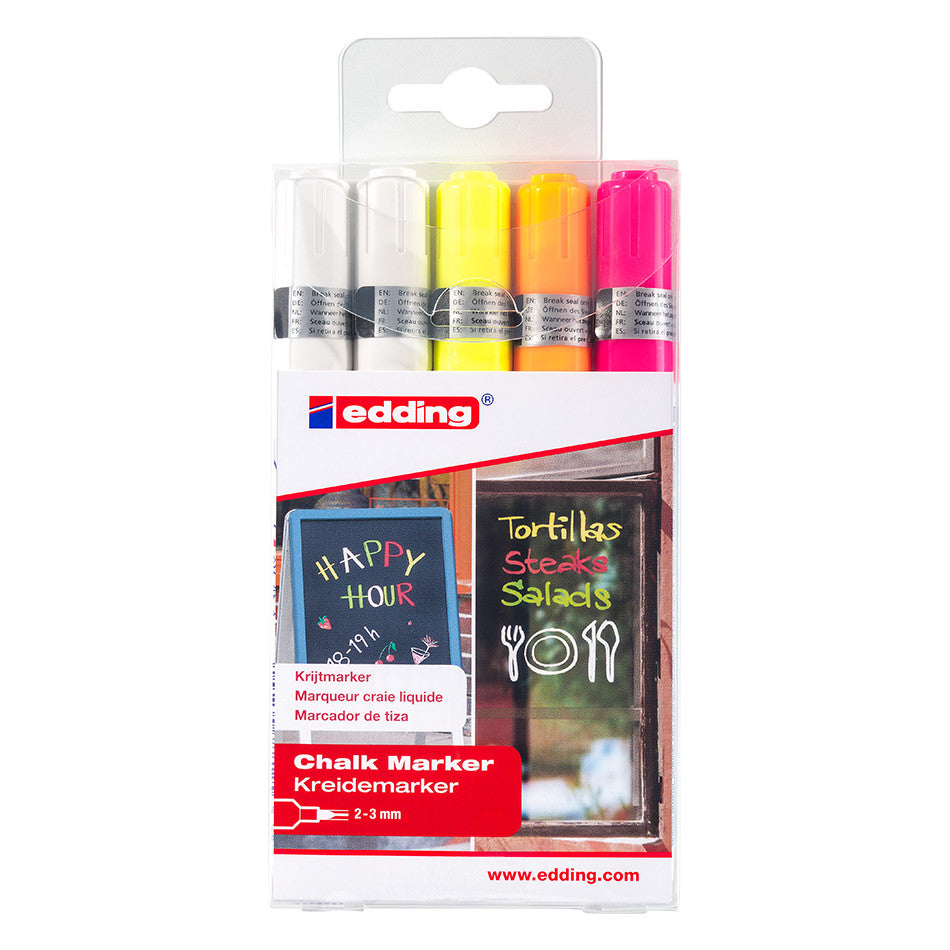 edding 4095 Chalk Marker Assorted Set of 5 by edding at Cult Pens