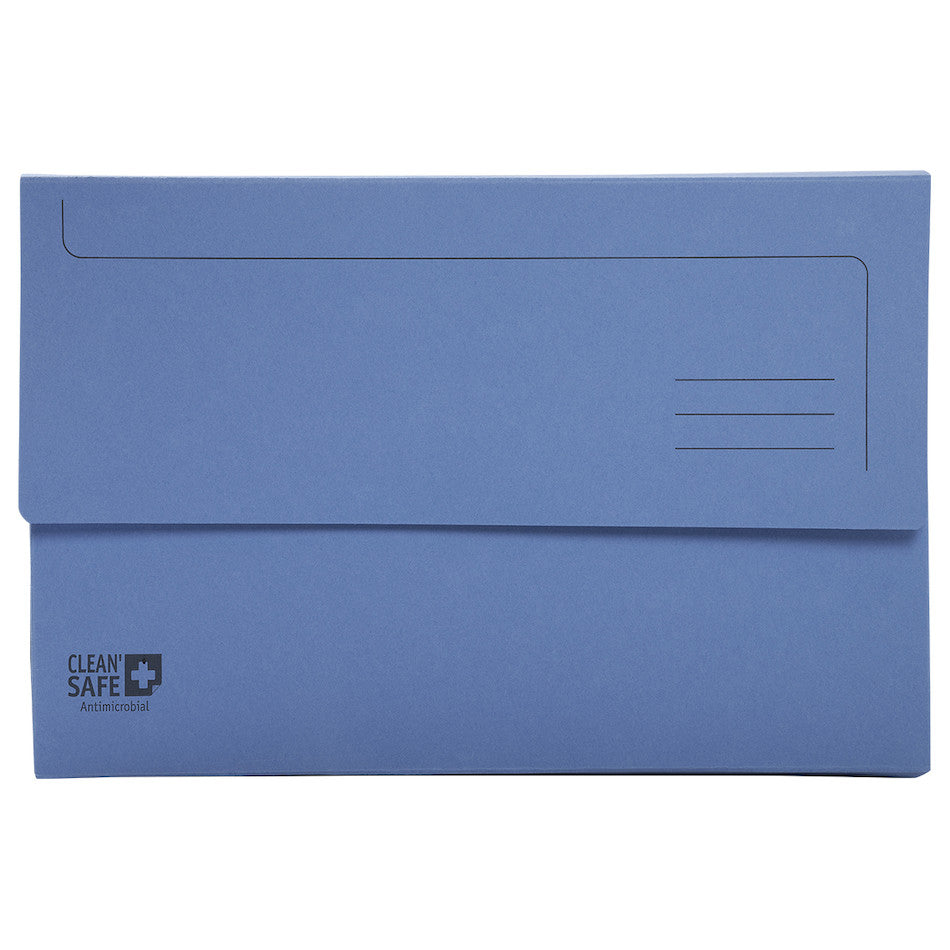 Exacompta Clean'Safe A4 Document Wallet Set of 5 Blue by Exacompta at Cult Pens