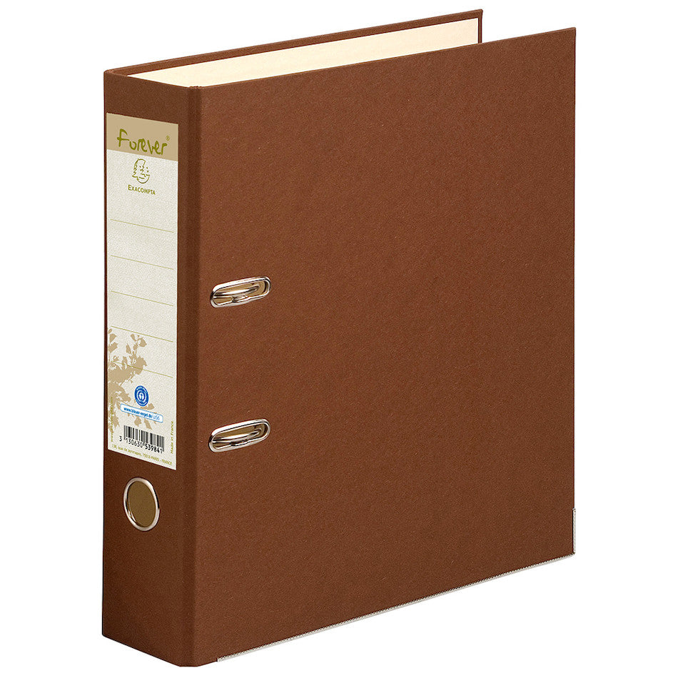 Exacompta Forever Prem'Touch Lever Arch Folder A4 Chocolate by Exacompta at Cult Pens