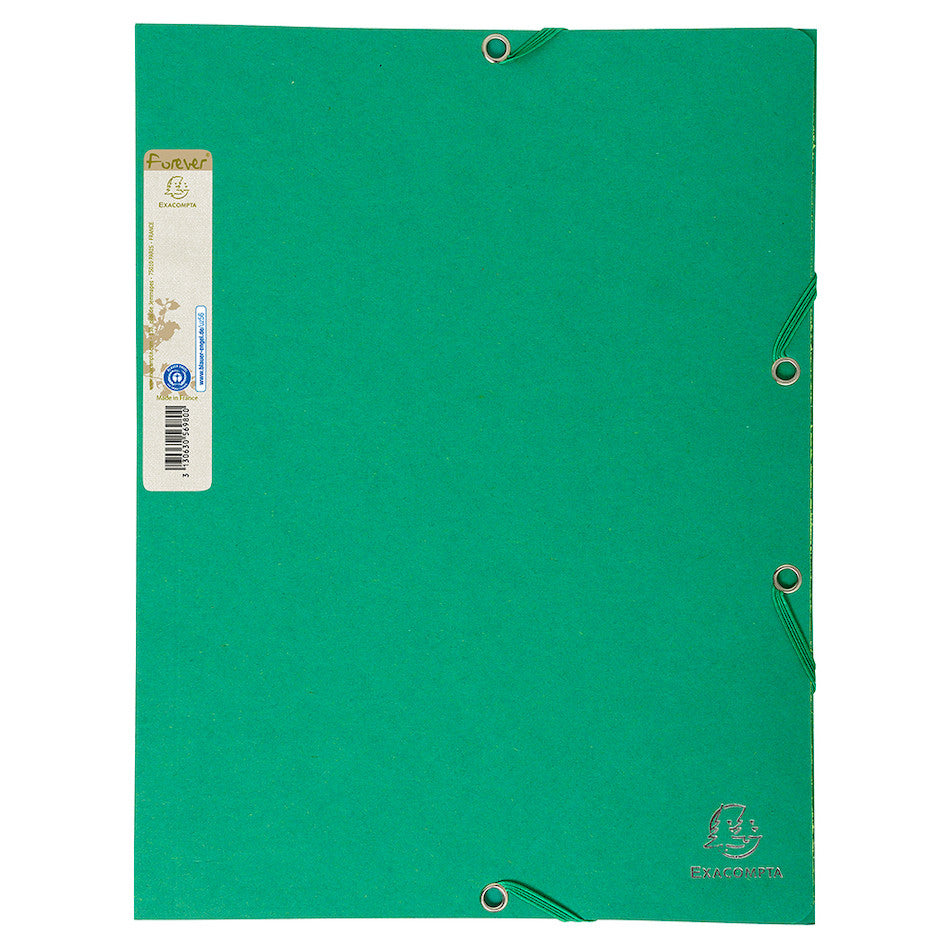 Exacompta Forever Folder 3 Flap Elastic A4 Green by Exacompta at Cult Pens