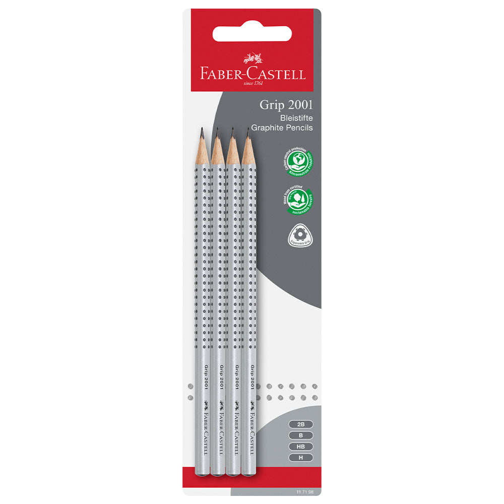 Faber-Castell Grip 2001 Graphite Pencil Set of 4 by Faber-Castell at Cult Pens