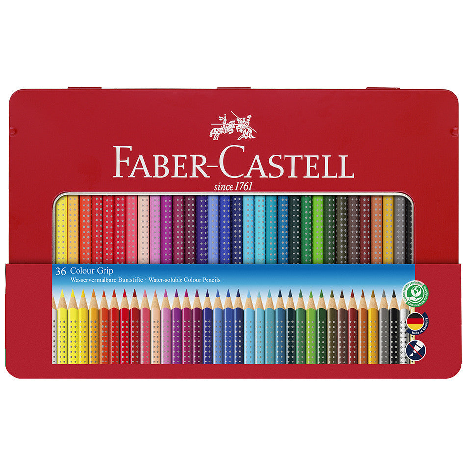 Faber-Castell Colour Grip Pencils Tin of 36 by Faber-Castell at Cult Pens