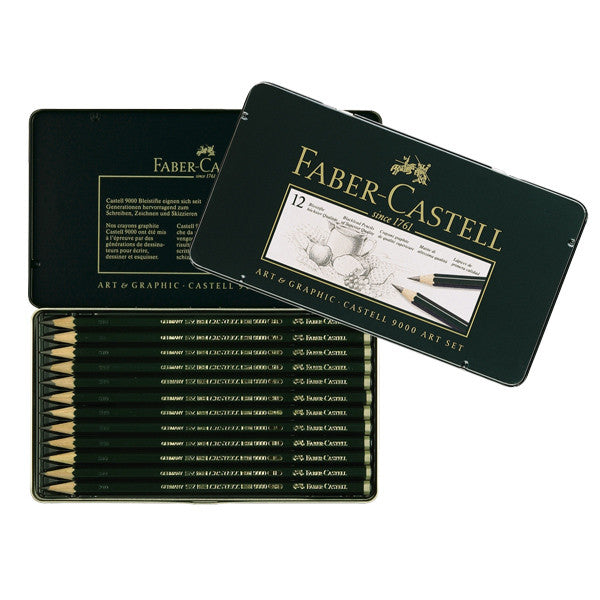 Faber-Castell 9000 Pencil Tin of 12 by Faber-Castell at Cult Pens