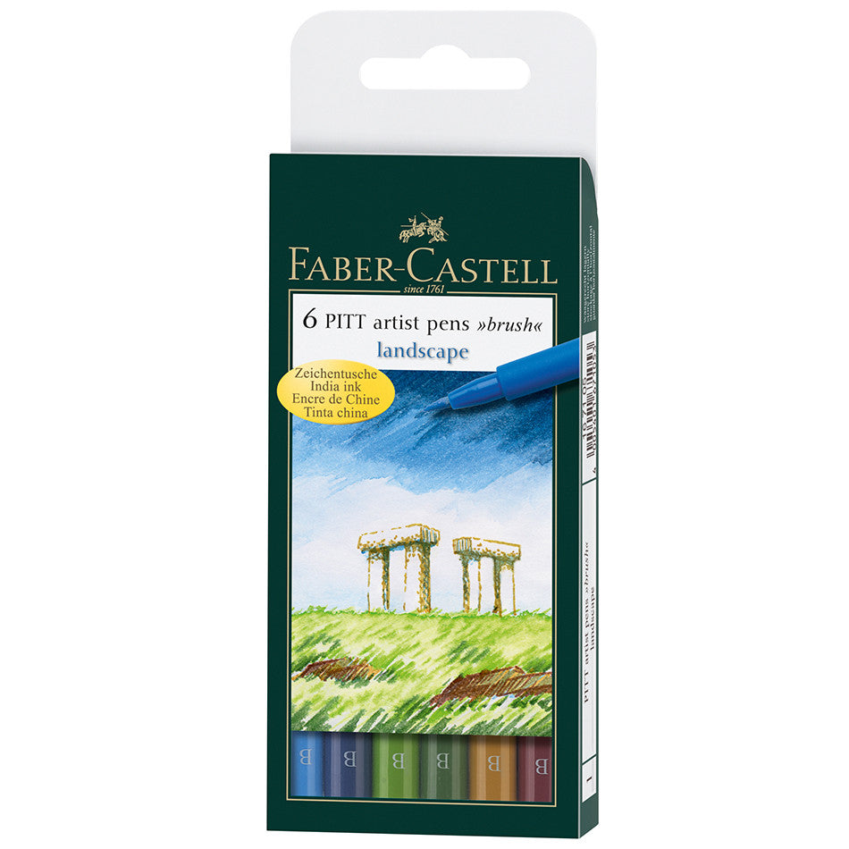 Faber-Castell Pitt Artist Brush Pen Set of 6 by Faber-Castell at Cult Pens