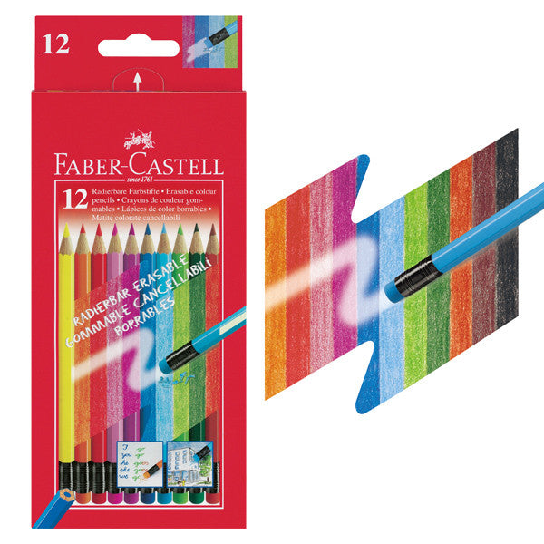 Faber-Castell Erasable Colour Pencils Set of 12 by Faber-Castell at Cult Pens