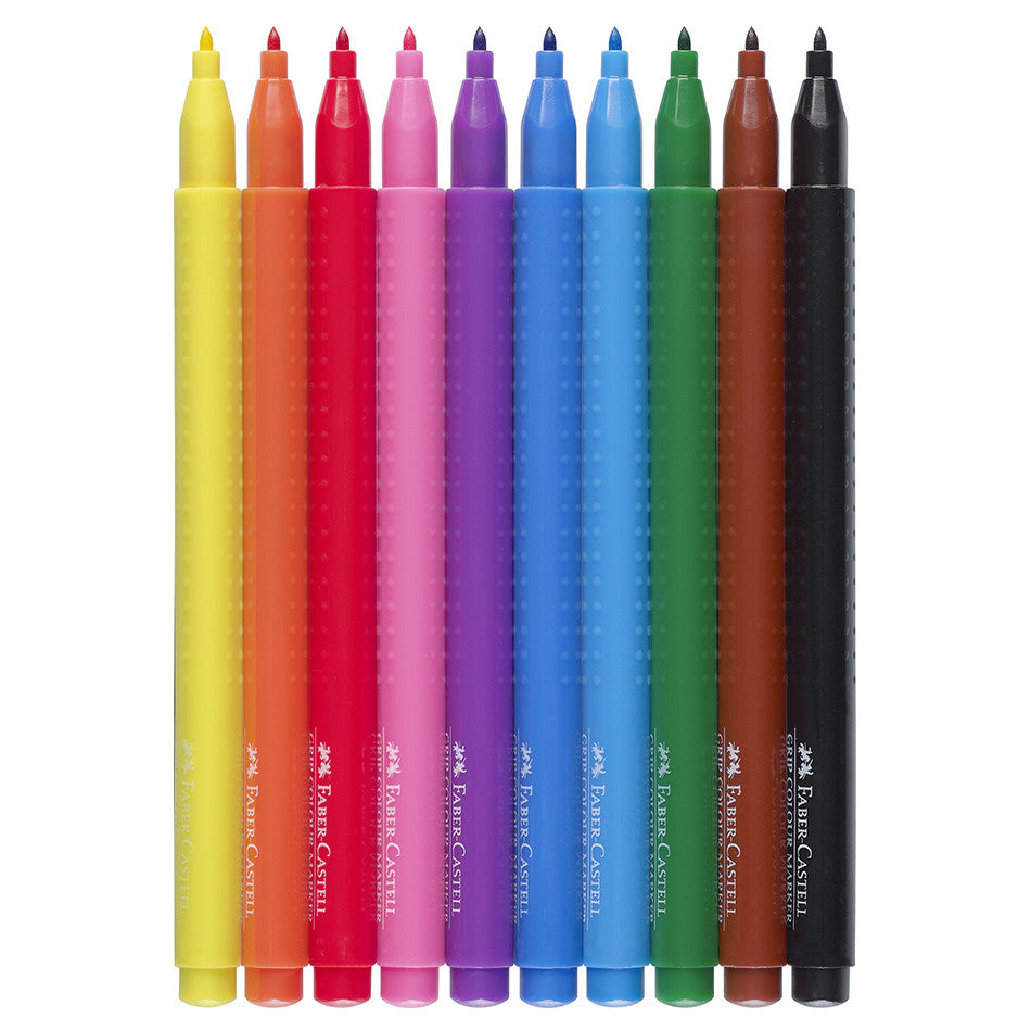 Faber-Castell Grip Colour Marker Pens Set of 10 by Faber-Castell at Cult Pens