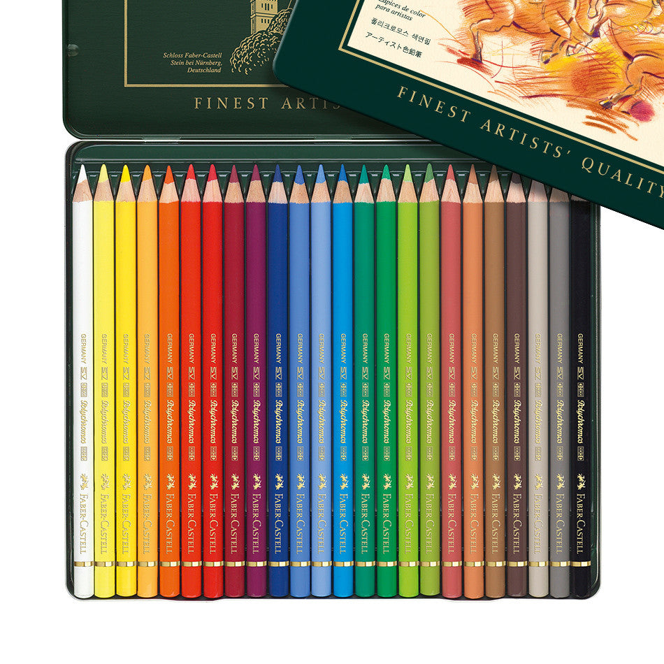 Faber-Castell Polychromos Coloured Pencil Set of 24 by Faber-Castell at Cult Pens