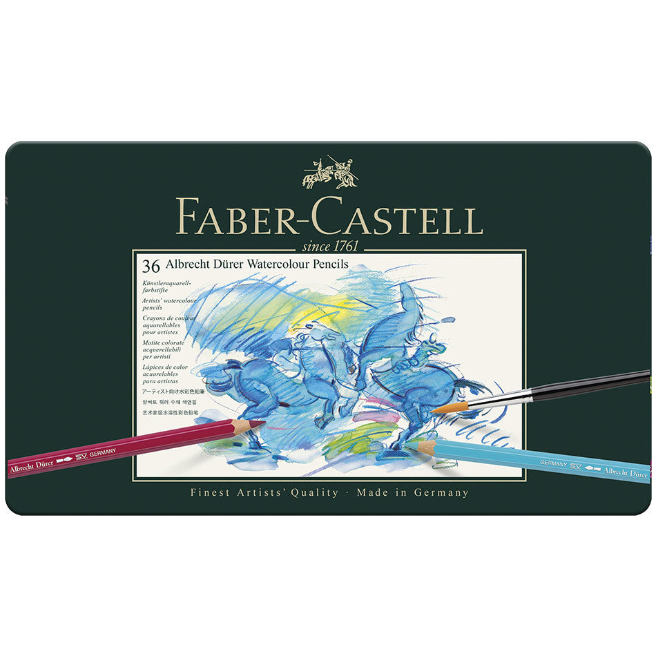Faber-Castell Albrecht Durer Artists Watercolour Pencil Tin of 36 by Faber-Castell at Cult Pens