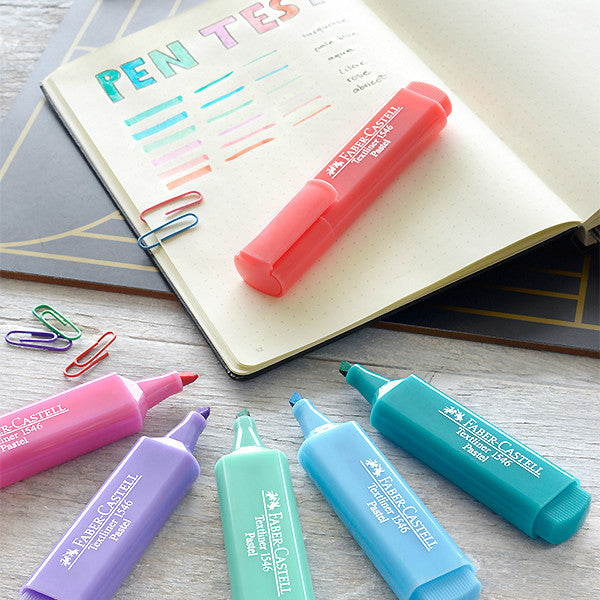 Faber-Castell Textliners 1546 Pastel Highlighter Wallet of 8 by Faber-Castell at Cult Pens