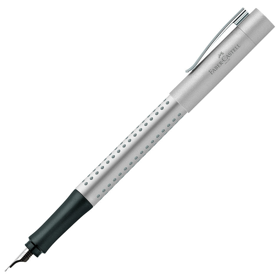 Faber-Castell Grip 2011 Fountain Pen Silver by Faber-Castell at Cult Pens