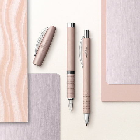 Faber-Castell Essentio Aluminium Ballpoint Pen Rose by Faber-Castell at Cult Pens