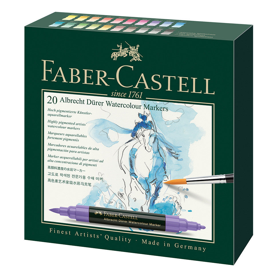 Faber-Castell Albrecht Durer Watercolour Markers Set of 20 by Faber-Castell at Cult Pens