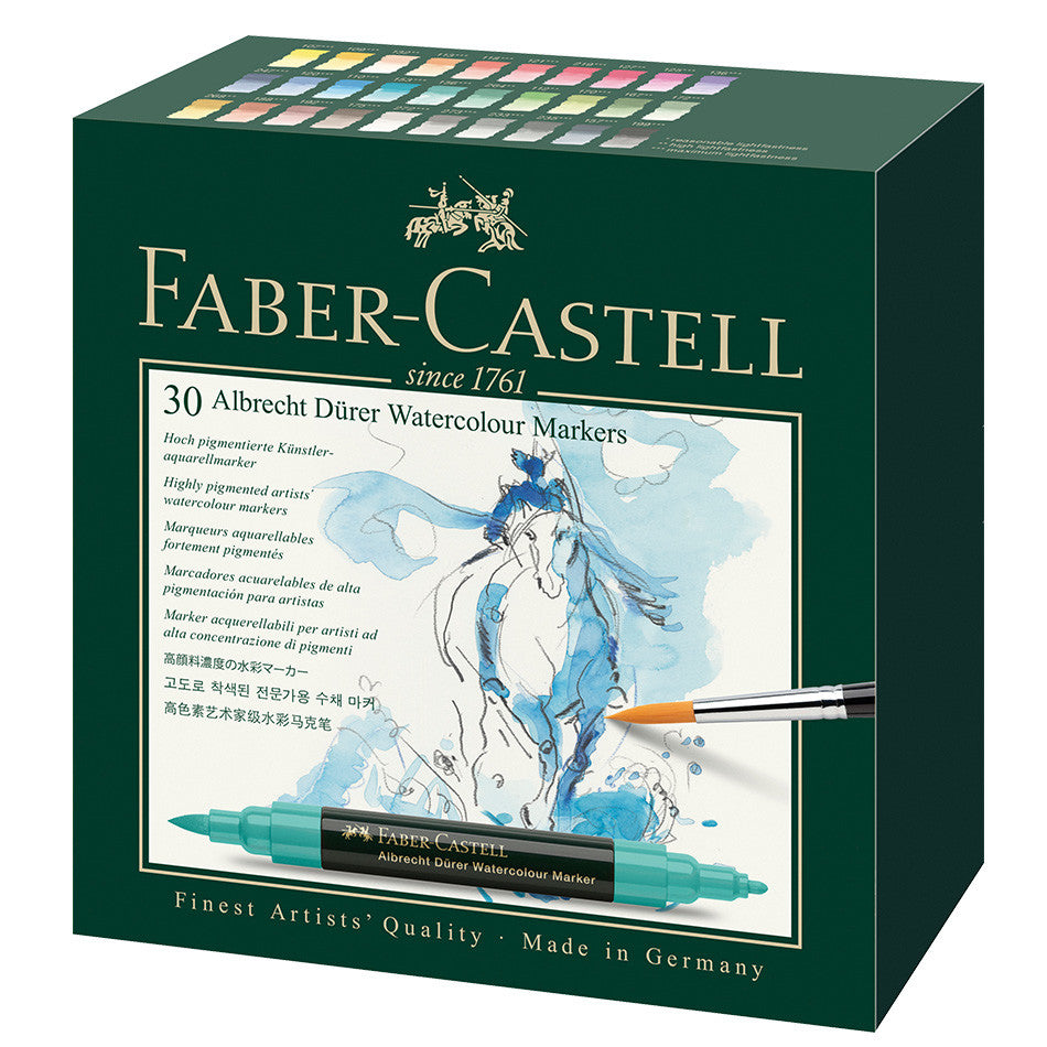 Faber-Castell Albrecht Durer Watercolour Markers Set of 30 by Faber-Castell at Cult Pens