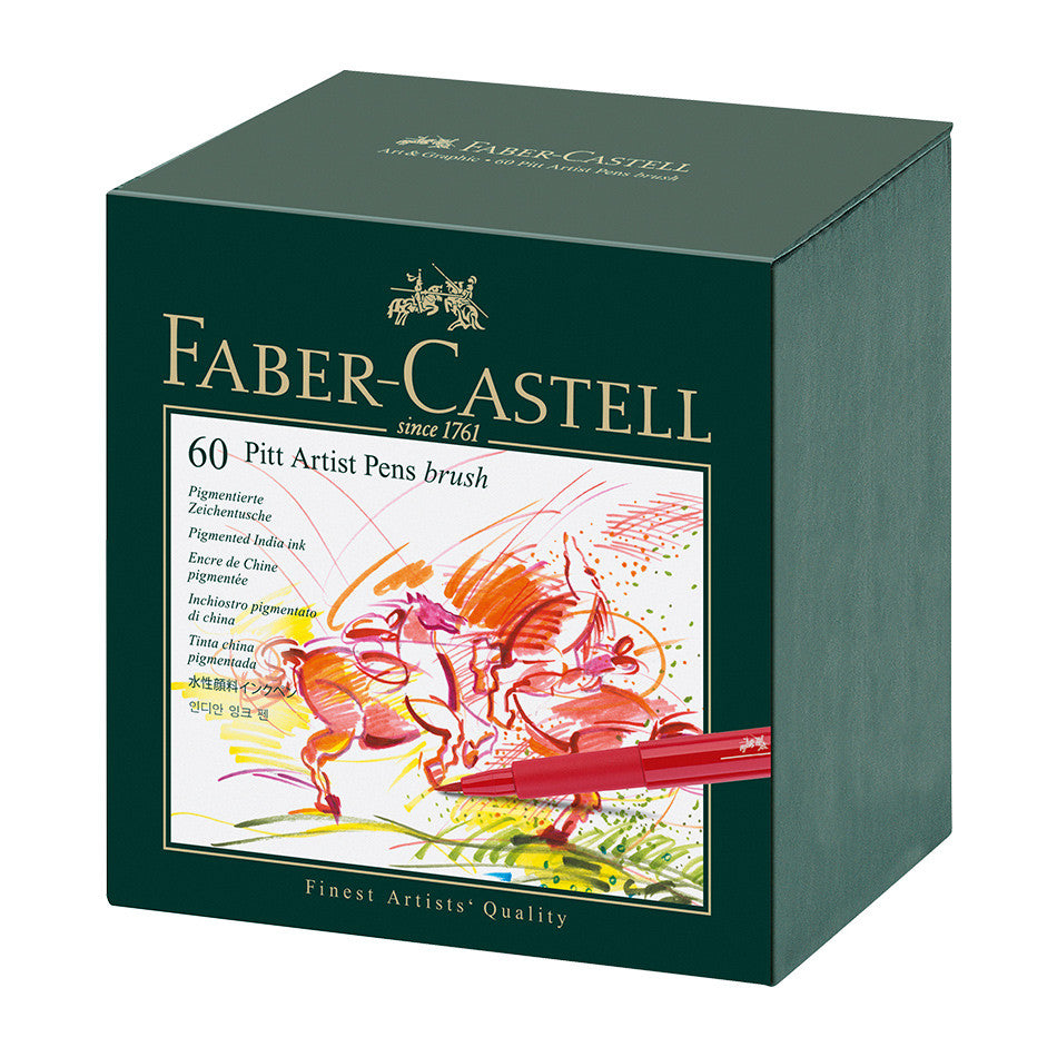 Faber-Castell Pitt Artist Brush Pen Gift Box of 60 Assorted by Faber-Castell at Cult Pens