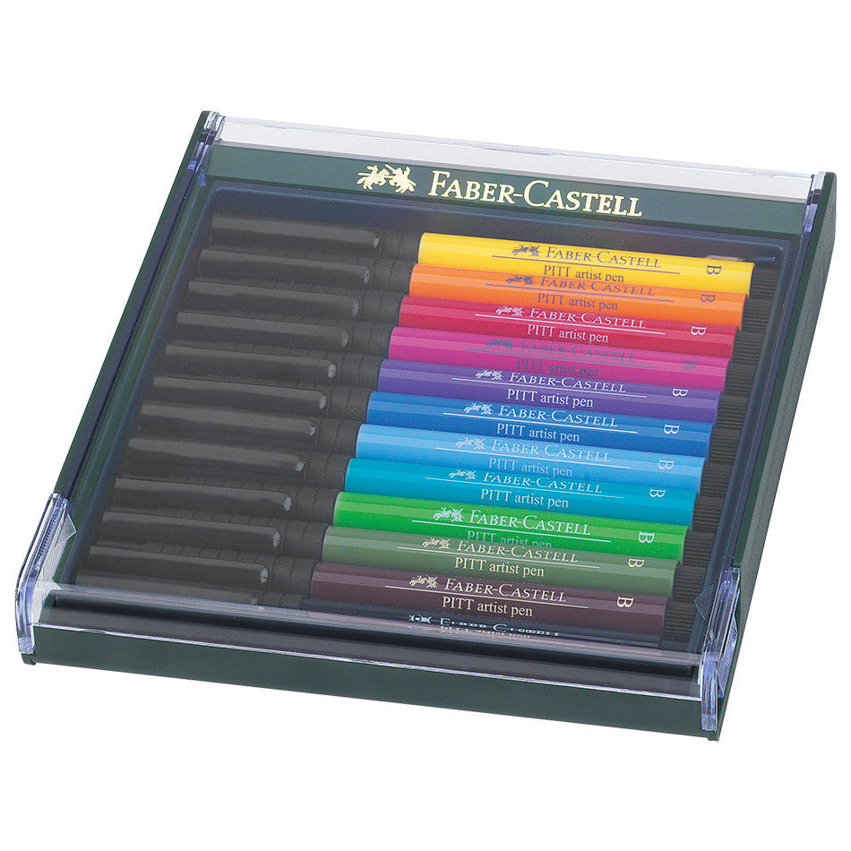 Faber-Castell Pitt Artist Brush Pen Set of 12 by Faber-Castell at Cult Pens