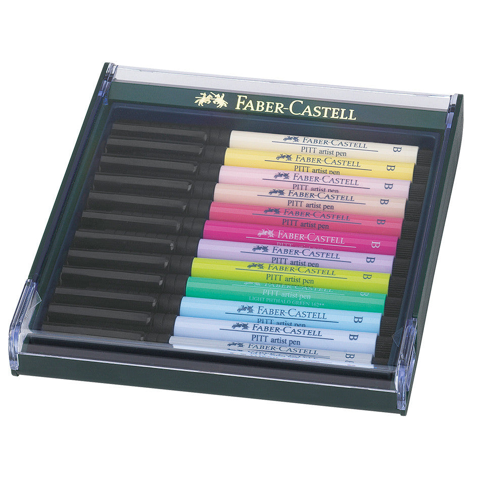 Faber-Castell : Pitt : Artists Brush Pen : Set of 12 : Bright