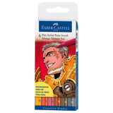 Faber-Castell Pitt Artist Pen Brush Manga Set of 6 by Faber-Castell at Cult Pens