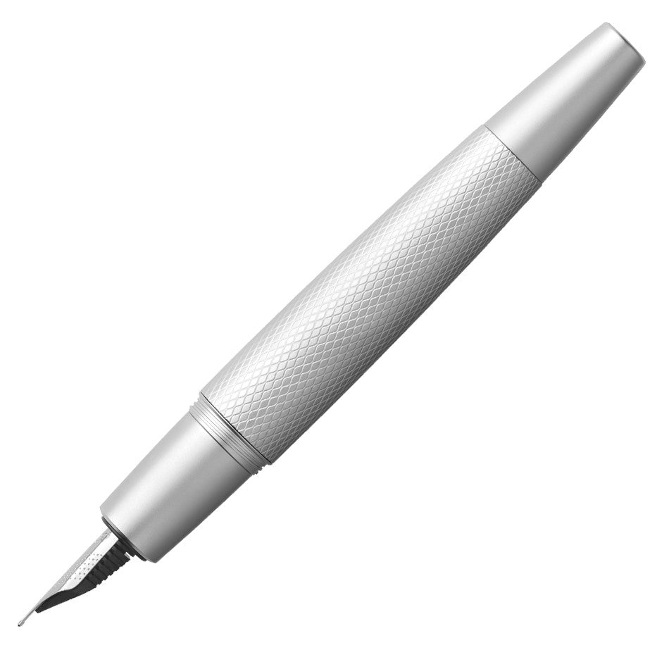 Faber-Castell e-motion Fountain Pen Pure Silver by Faber-Castell at Cult Pens