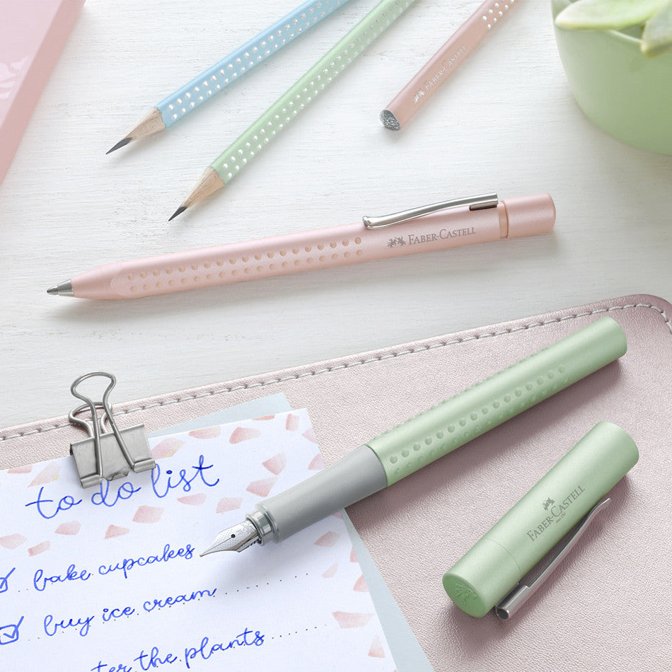 Faber-Castell Grip Pearl Edition Fountain Pen Rose by Faber-Castell at Cult Pens