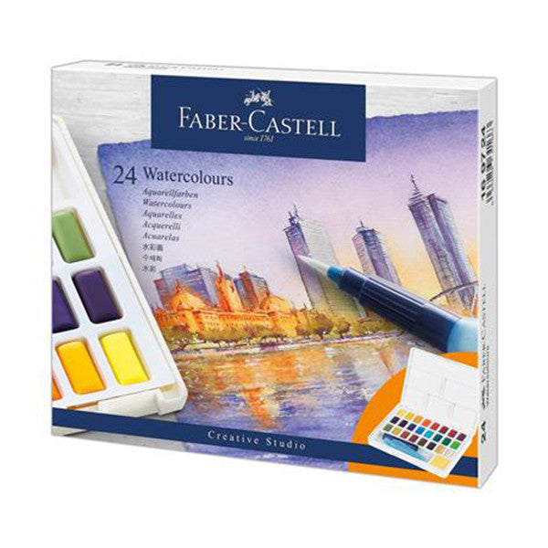 Faber-Castell Creative Studio Watercolour Pan Set of 24 by Faber-Castell at Cult Pens