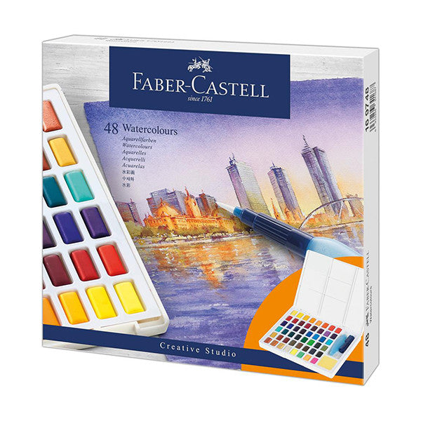 Faber-Castell Creative Studio Watercolour Pan Set of 48 by Faber-Castell at Cult Pens