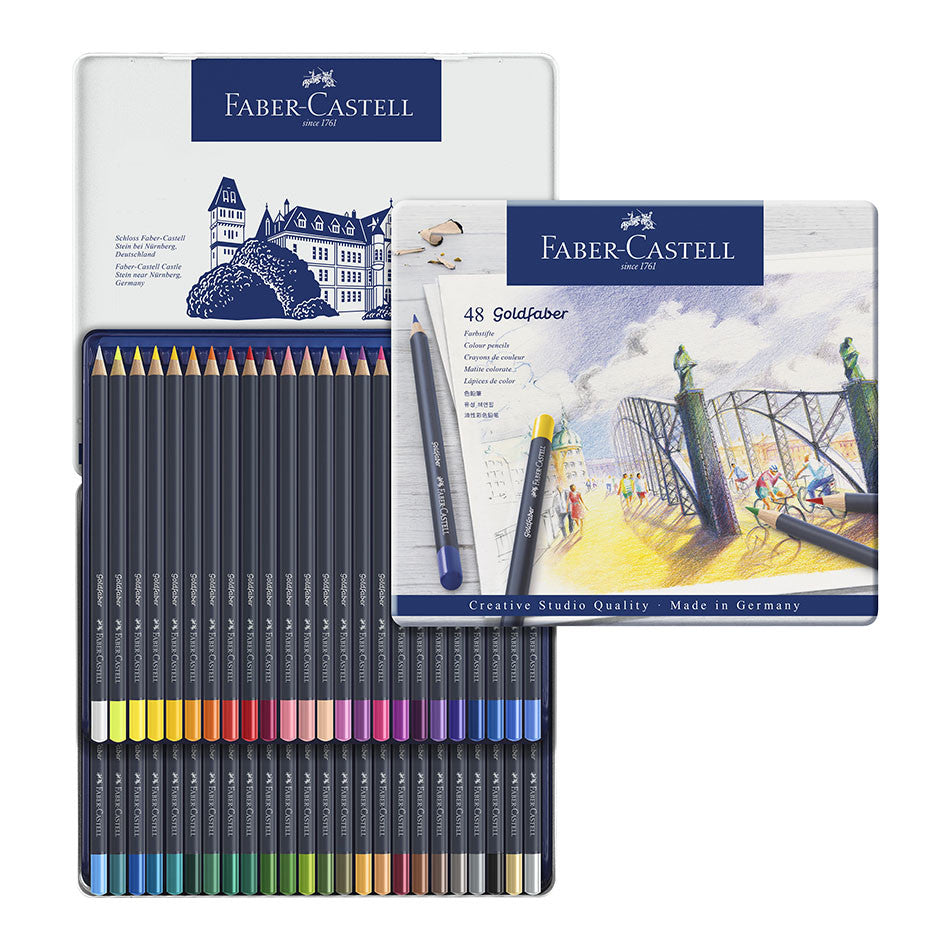 Faber-Castell Goldfaber Colour Pencils Tin of 48 by Faber-Castell at Cult Pens