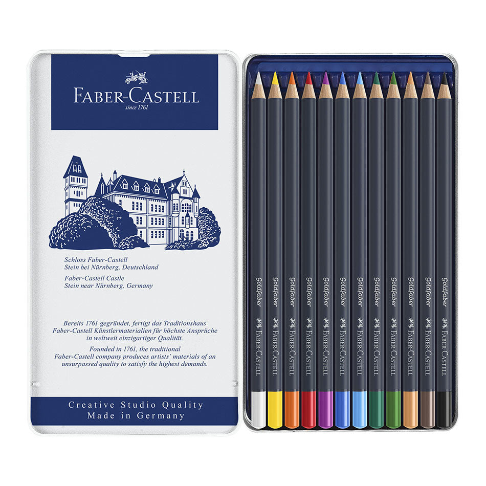 Faber-Castell Goldfaber Colour Pencils Tin of 12 by Faber-Castell at Cult Pens