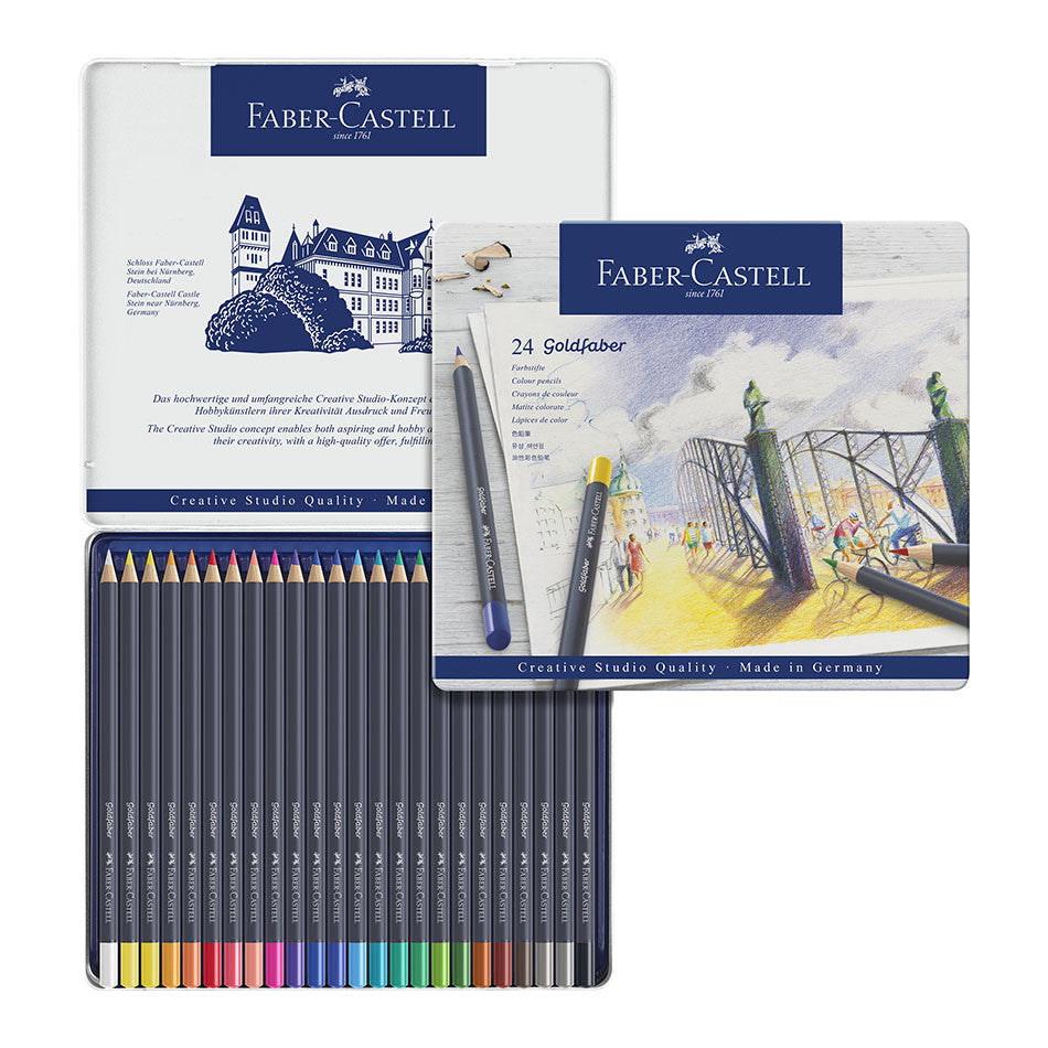 Faber-Castell Goldfaber Colour Pencils Tin of 24 by Faber-Castell at Cult Pens