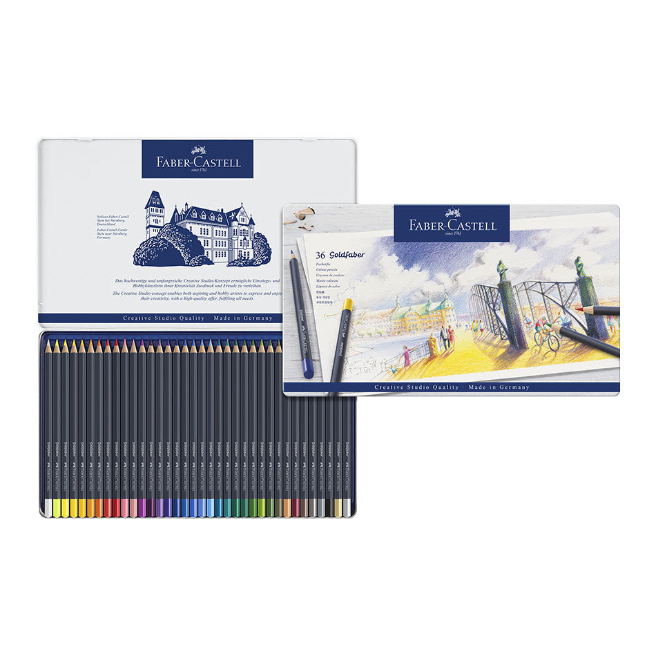 Faber-Castell Goldfaber Colour Pencils Tin of 36 by Faber-Castell at Cult Pens