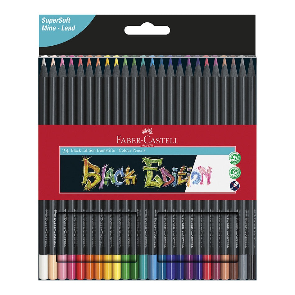 Faber-Castell Colour Pencils Black Edition Set of 24 by Faber-Castell at Cult Pens
