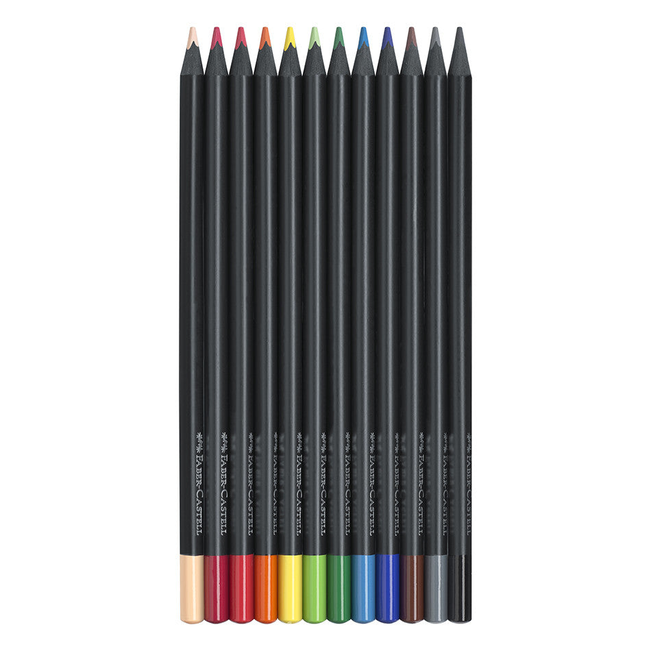 Faber-Castell Colour Pencils Black Edition Set of 12 by Faber-Castell at Cult Pens