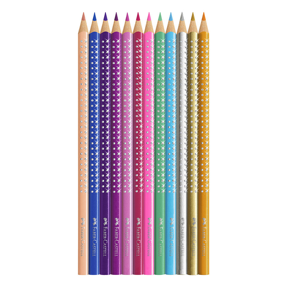 Faber-Castell Grip Sparkle Pencil Tin of 12 by Faber-Castell at Cult Pens