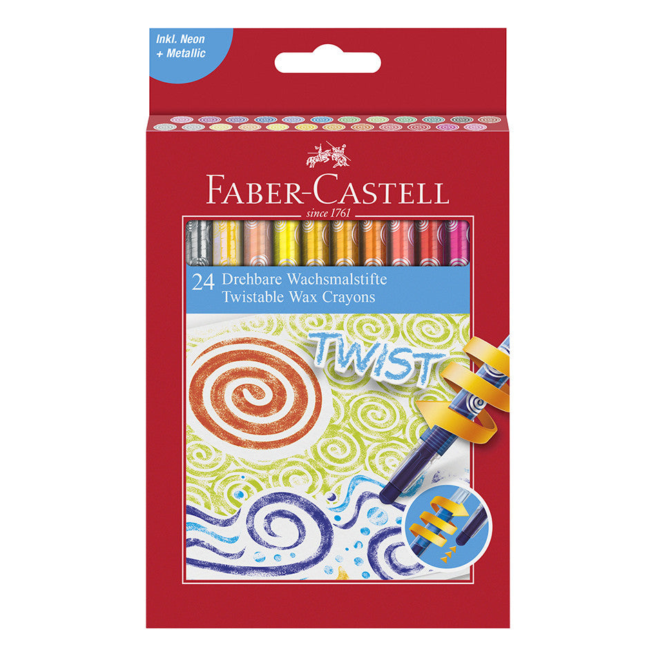 Faber-Castell Twistable Wax Crayons Set of 24 by Faber-Castell at Cult Pens
