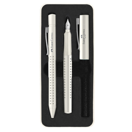Faber-Castell Grip 2010 Fountain Pen and Ballpoint Set Coconut Milk by Faber-Castell at Cult Pens